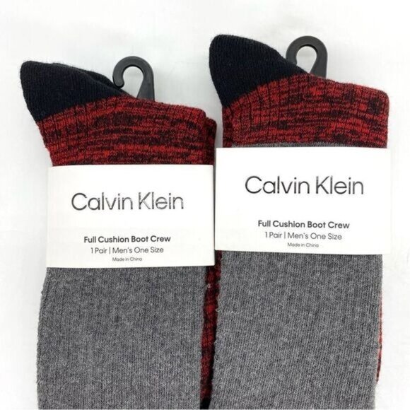Calvin Klein Men’s Full Cushion Boot Crew Socks New Lot Of 2 - Picture 2 of 4